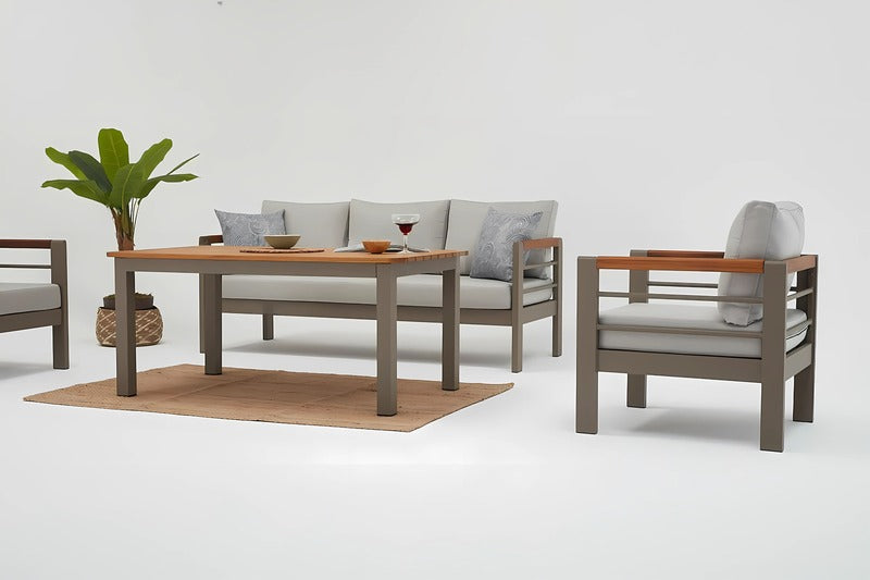 Ravenna 4 - Piece Aluminum Sofa Seating Group with Cushions