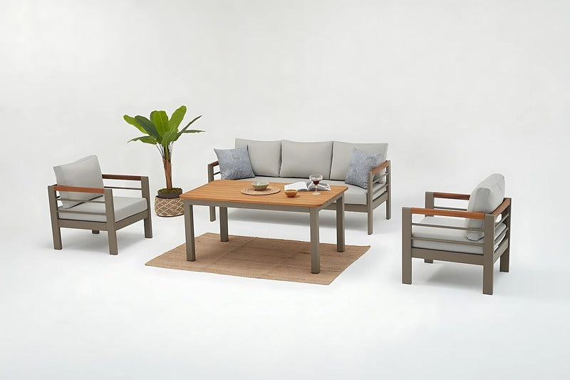 Ravenna 4 - Piece Aluminum Sofa Seating Group with Cushions