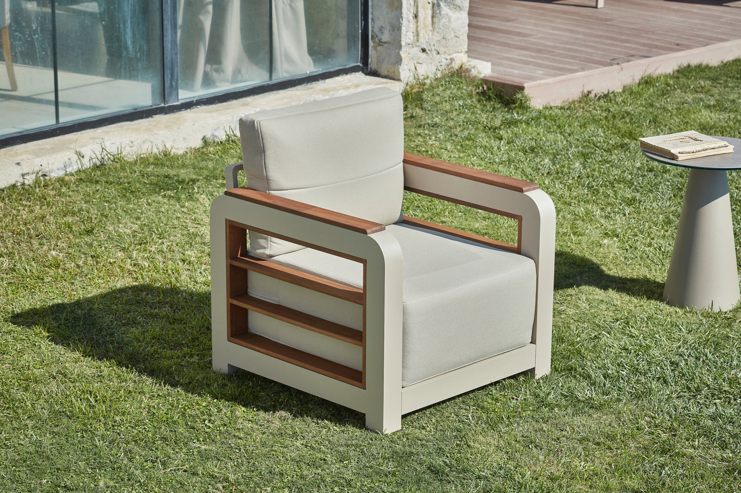 Monza Aluminum Garden Balcony Seating Group with Coffee Table