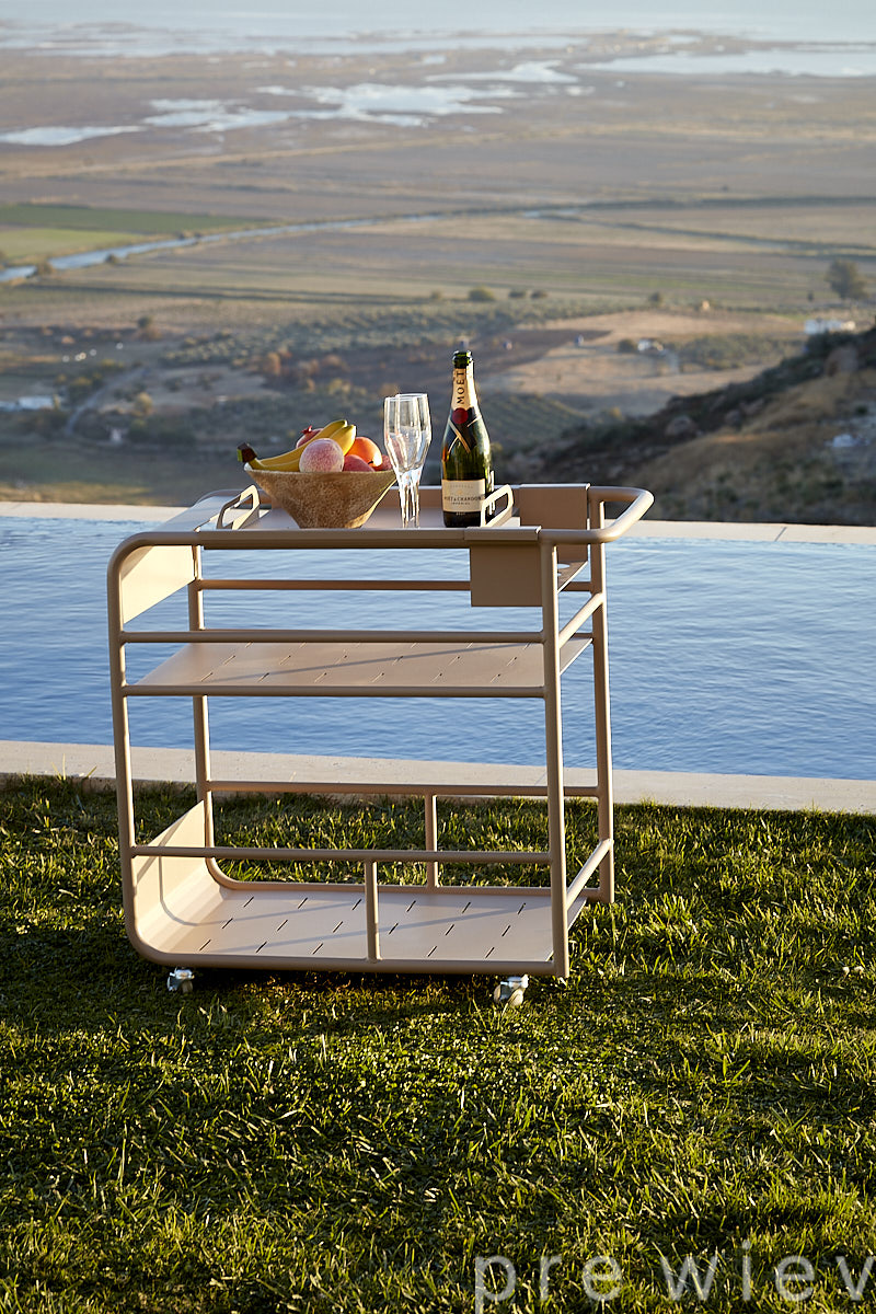Elvira Aluminum Bar Cart by Ministro Furniture