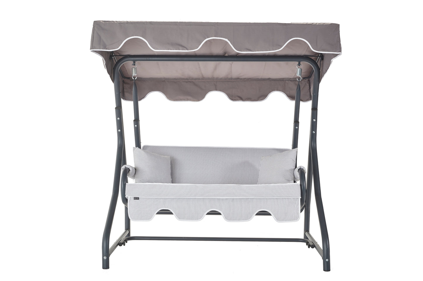 Tetto 2-Seat Porch Swing with Adjustable Backrest, Cushions, and Pillows Included