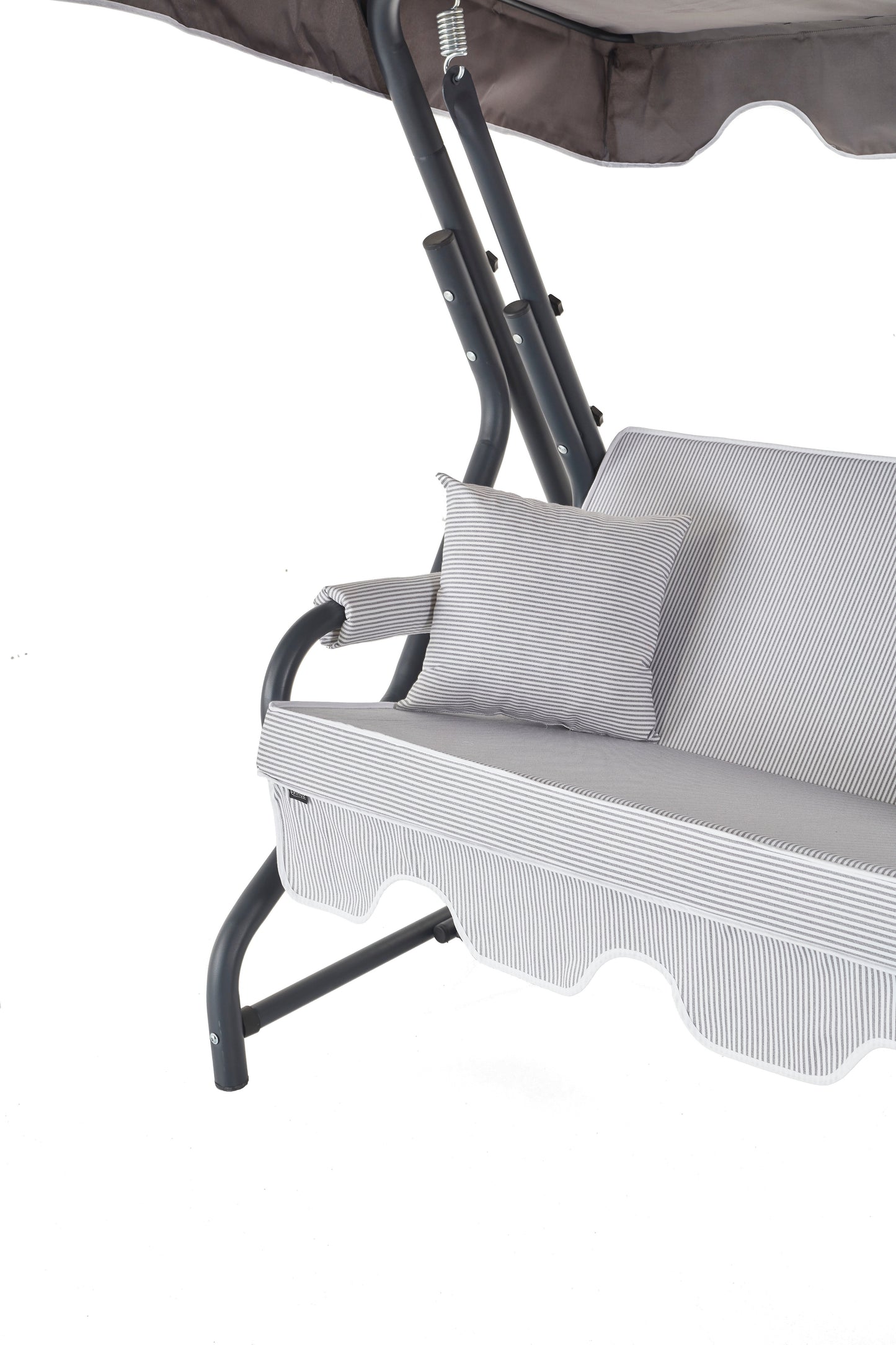 Tetto 2-Seat Porch Swing with Adjustable Backrest, Cushions, and Pillows Included