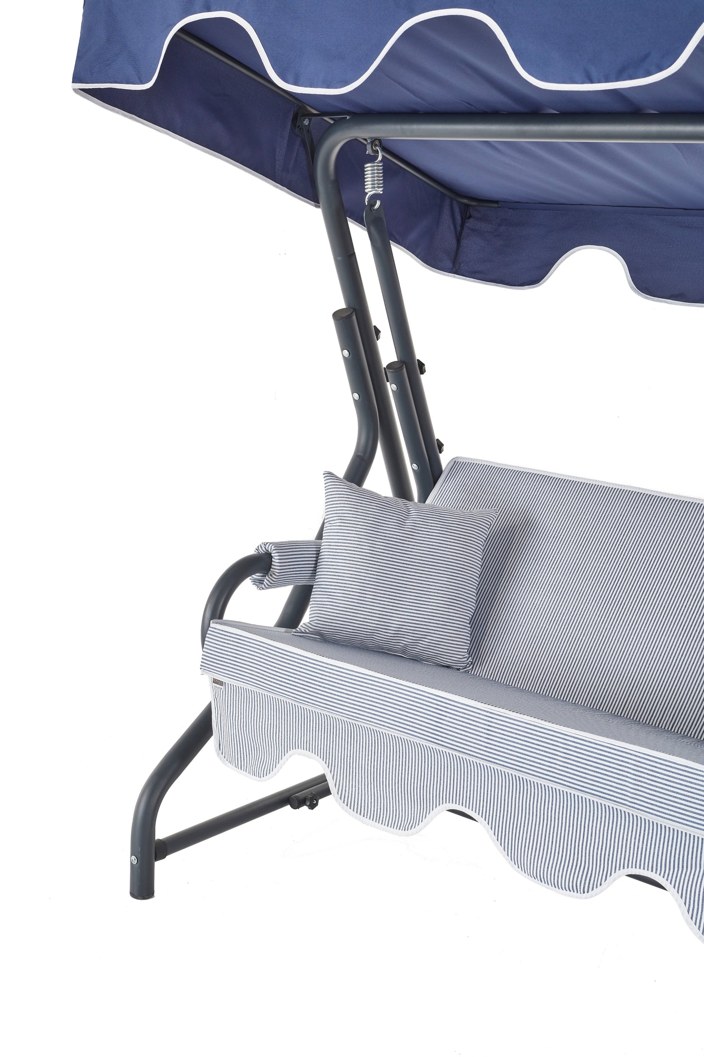 Tetto 2-Seat Porch Swing with Adjustable Backrest, Cushions, and Pillows Included
