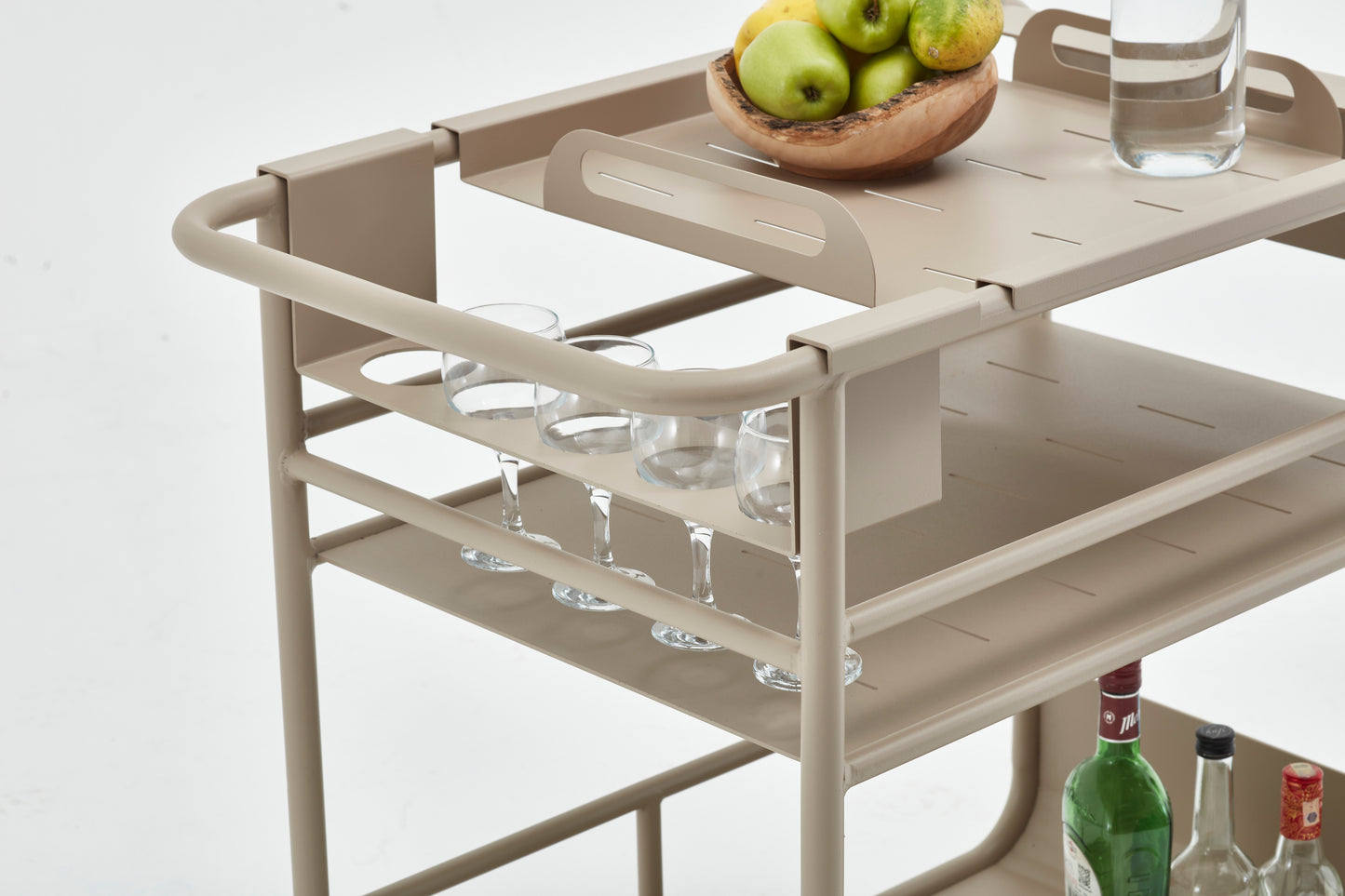 Elvira Aluminum Bar Cart by Ministro Furniture