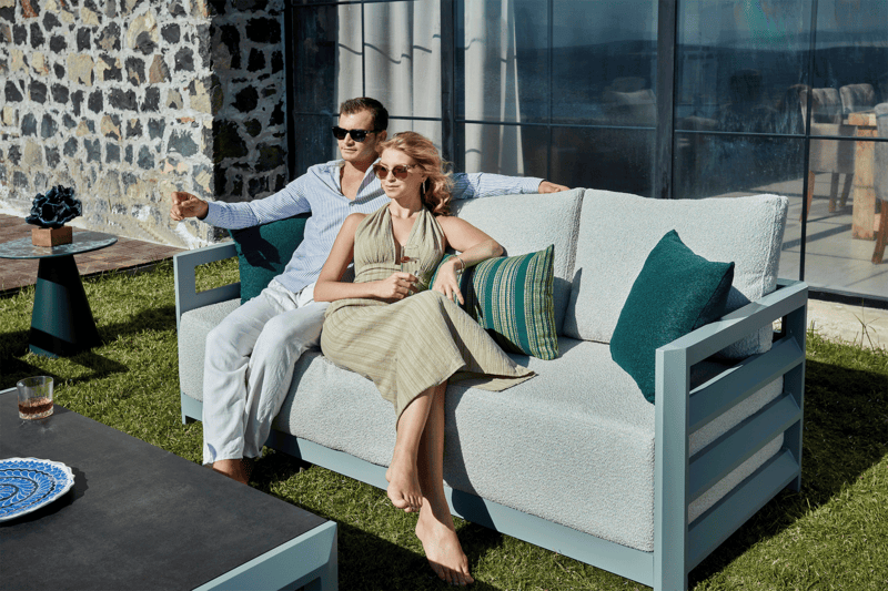 Mastro Aluminum Garden Balcony Seating Group with Coffee Table