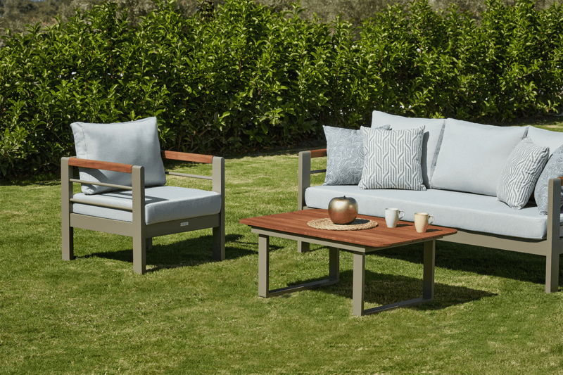Ravenna 4 - Piece Aluminum Sofa Seating Group with Cushions