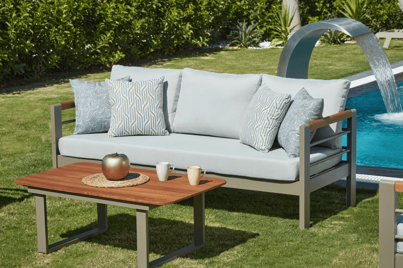 Ravenna 4 - Piece Aluminum Sofa Seating Group with Cushions