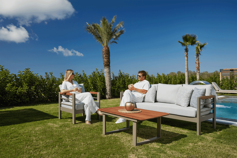 Ravenna 4 - Piece Aluminum Sofa Seating Group with Cushions