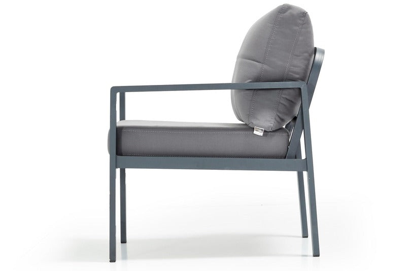 Sicilia Gray 4-Piece Aluminum Patio Set – Durable & Elegant