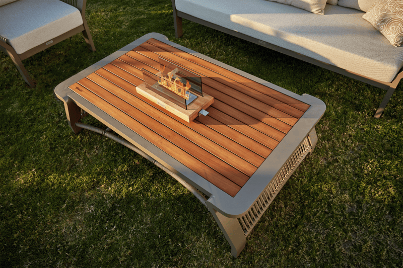Vicenza Aluminum Garden Balcony Seating Group with Coffee Table