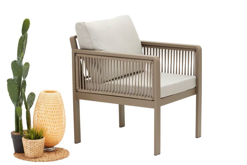 Amorino Aluminum Outdoor Furniture Set 4-piece Patio Conversation Sofa set with Coffee Table