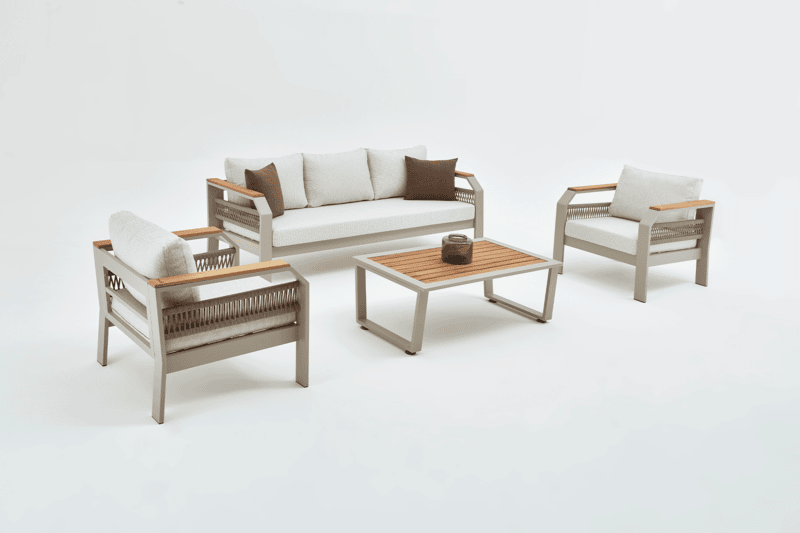 Terni 4 - Piece Aluminum Sofa Seating Group with Cushions