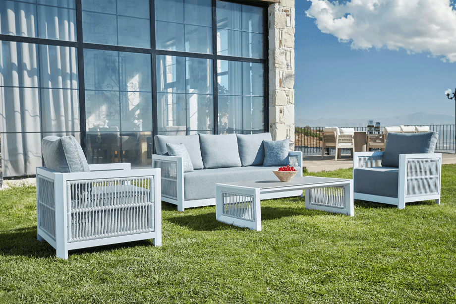 Akiko 4 - Piece Aluminum Sofa Seating Group with Cushions