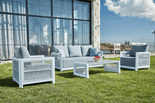 Akiko 4 - Piece Aluminum Sofa Seating Group with Cushions