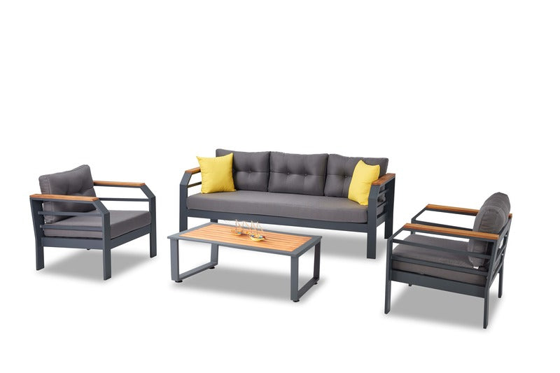 Modica 4 - Piece Aluminum Sofa Seating Group with Cushions